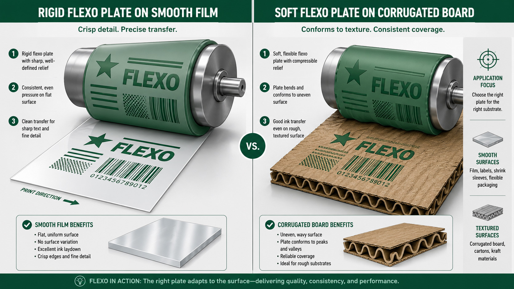 Hard plate vs soft plate — comparație clișee flexografice · Chespa Transilvania